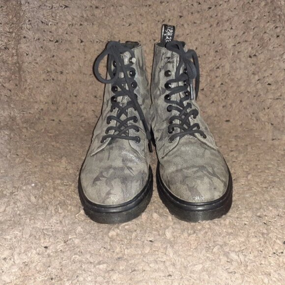 DOC/DR. MARTENS-Rare Metallic “British Camo”-Suede Uppers-Sz 37/6-Excellent - Picture 3 of 7
